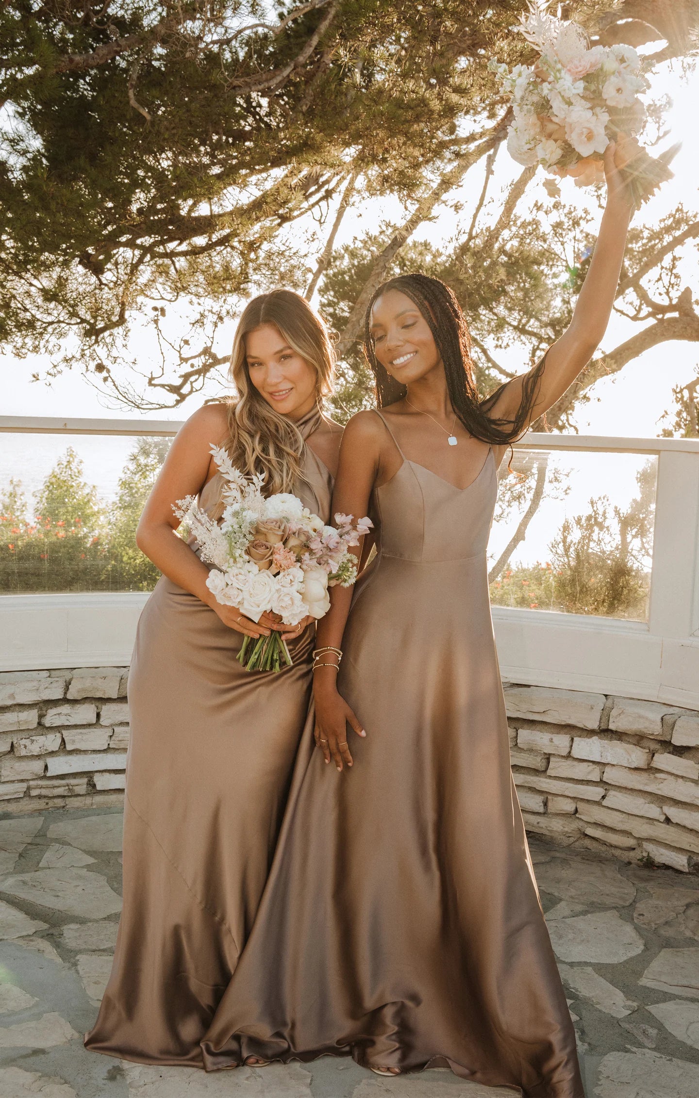 tan bridesmaid dresses